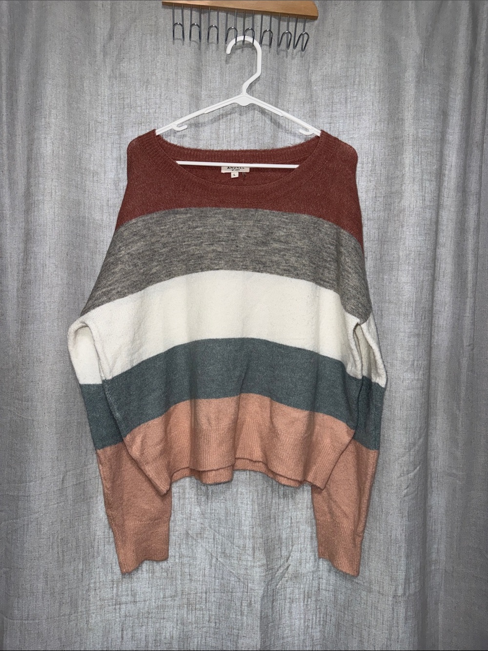 Andree by Unit Colorblock Striped Knit Sweater - Picture 3 of 8